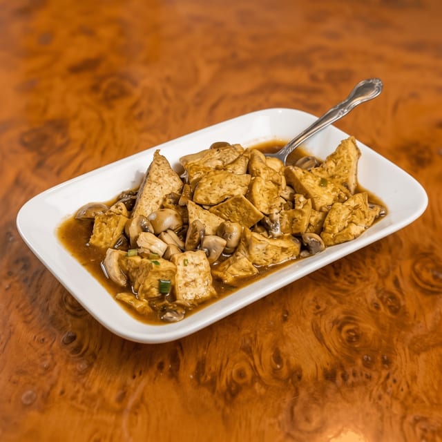Tofu with Mushrooms.