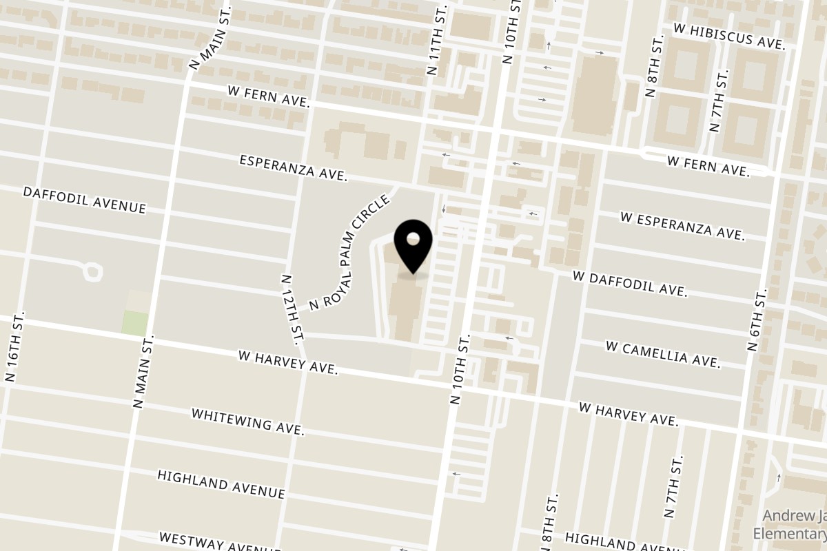 Map showing the location of Le Lai Eastern Kitchen on 2901 N 10th St # K in McAllen